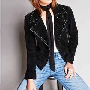 NWT Bebe suede moto studs jacket